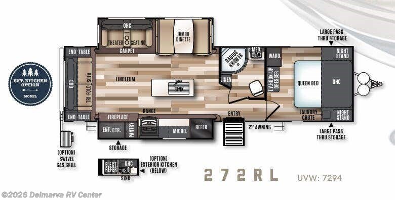 Floorplan of 2018 Forest River Salem Hemisphere GLX 272RL