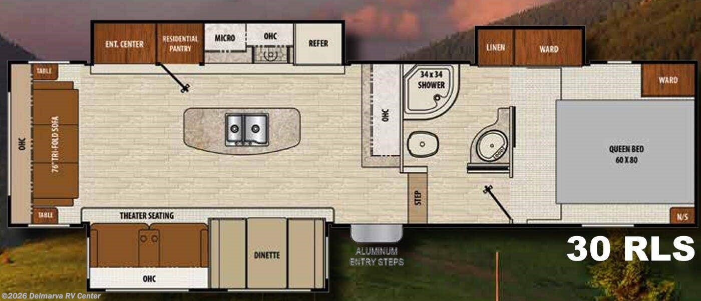 Floorplan of 2017 Coachmen Chaparral Lite 30 RLS