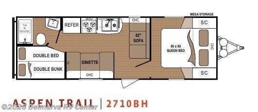 Floorplan of 2016 Dutchmen Aspen Trail 2710BH