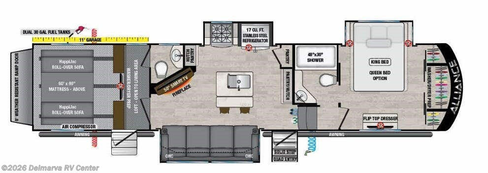 Floorplan of 2021 Alliance RV Valor 36V11