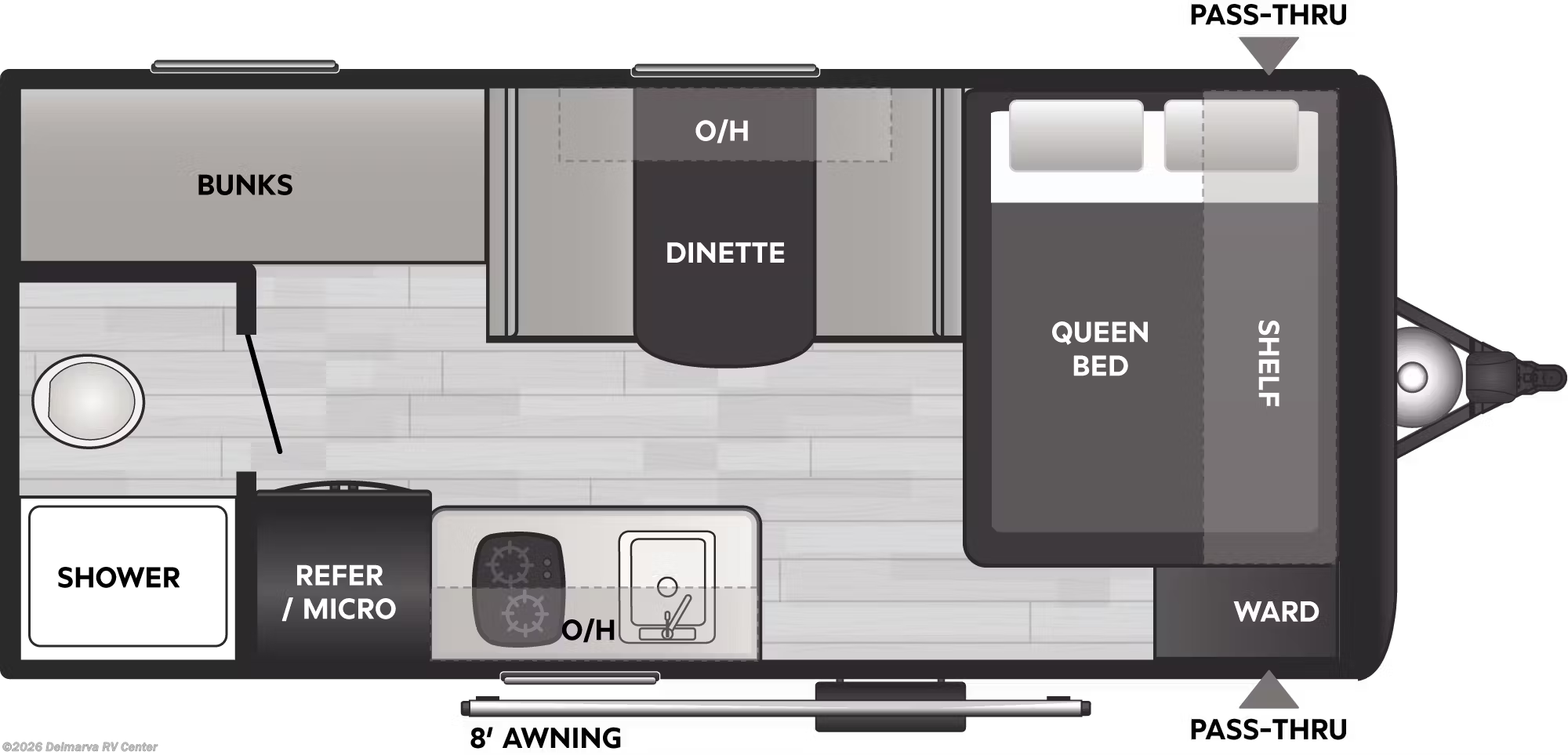 Floorplan of 2025 Keystone Coleman 17B
