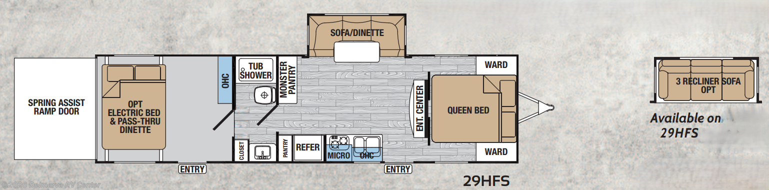 Floorplan of 2017 Forest River XLR Hyperlite 29HFS
