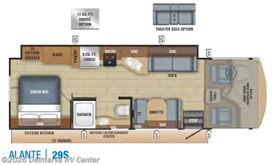 Floorplan of 2018 Jayco Alante 29S