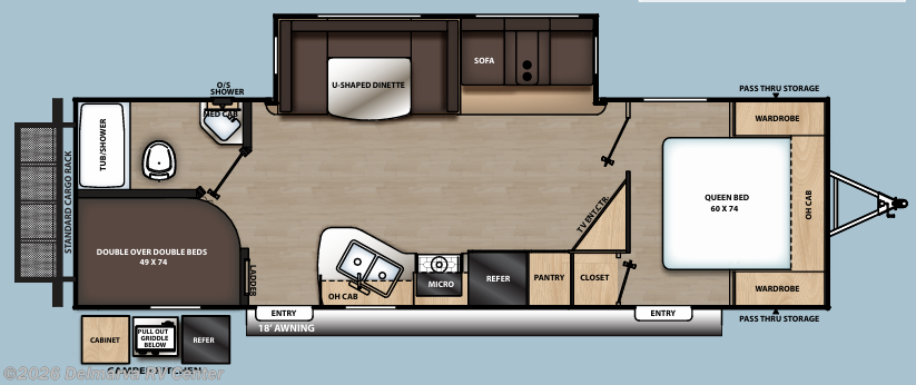Floorplan of 2021 Coachmen Catalina Legacy Edition 263BHSCK