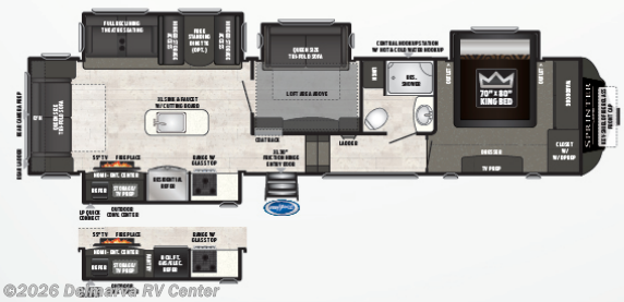 Floorplan of 2019 Keystone Sprinter Limited 3571FWLFT