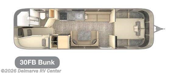 Floorplan of 2023 Airstream Flying Cloud 30FB Bunk