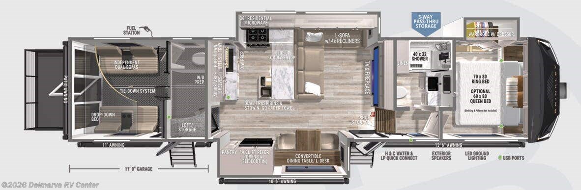 Floorplan of 2027 Brinkley RV Model Gx 3450x