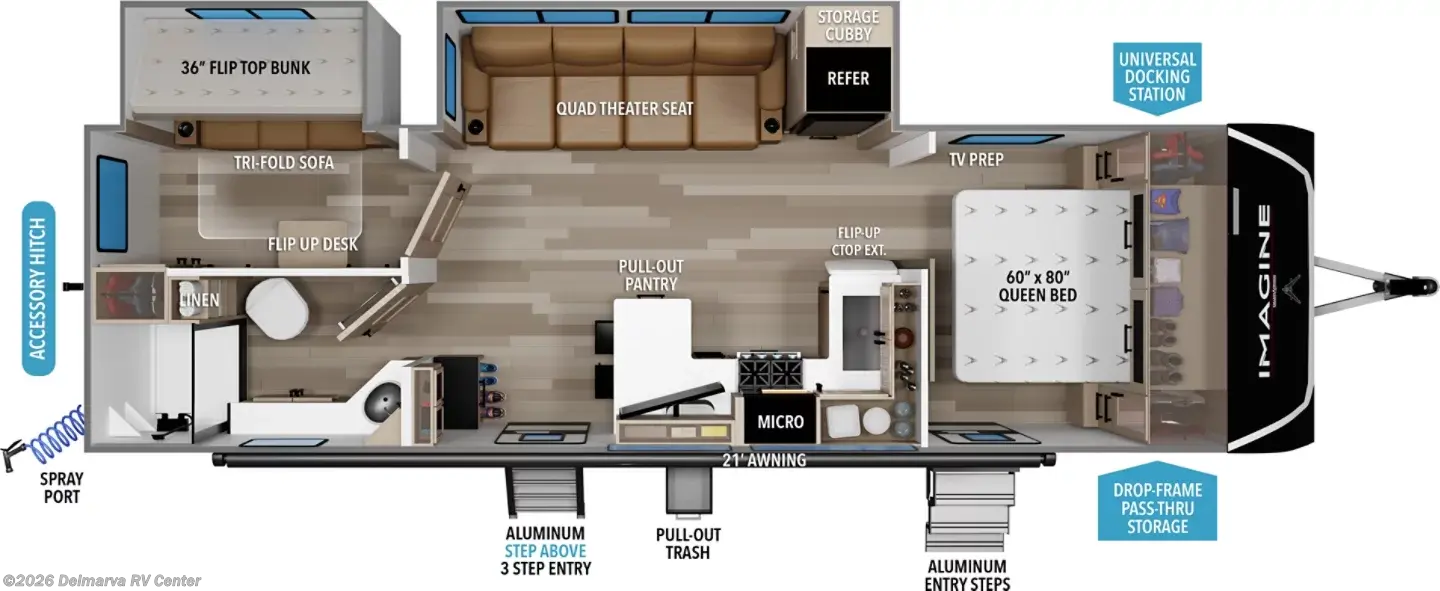 Floorplan of 2027 Grand Design Imagine 2810BH