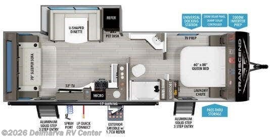 Floorplan of 2027 Grand Design Transcend 245RLT