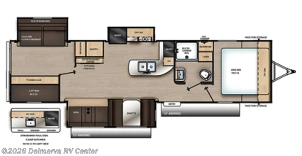 Floorplan of 2020 Coachmen Catalina Legacy Edition 333BHTSCK