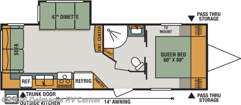 Floorplan of 2018 K-Z Connect C241RLK
