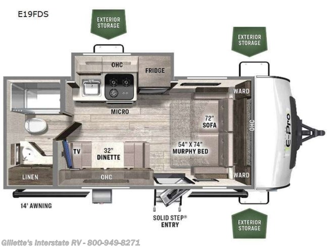 2023 Forest River Flagstaff E-Pro E19FDS - New Travel Trailer For Sale by Gillette