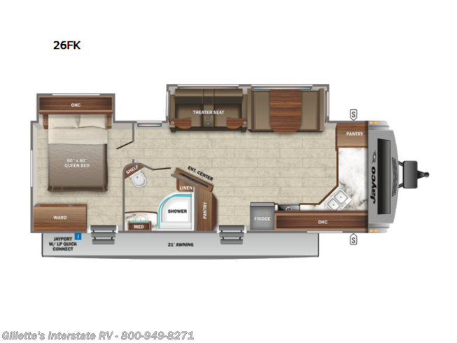 2023 Jayco White Hawk 26FK - New Travel Trailer For Sale by Gillette