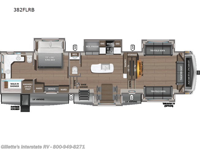 2023 Jayco North Point 382FLRB - New Fifth Wheel For Sale by Gillette