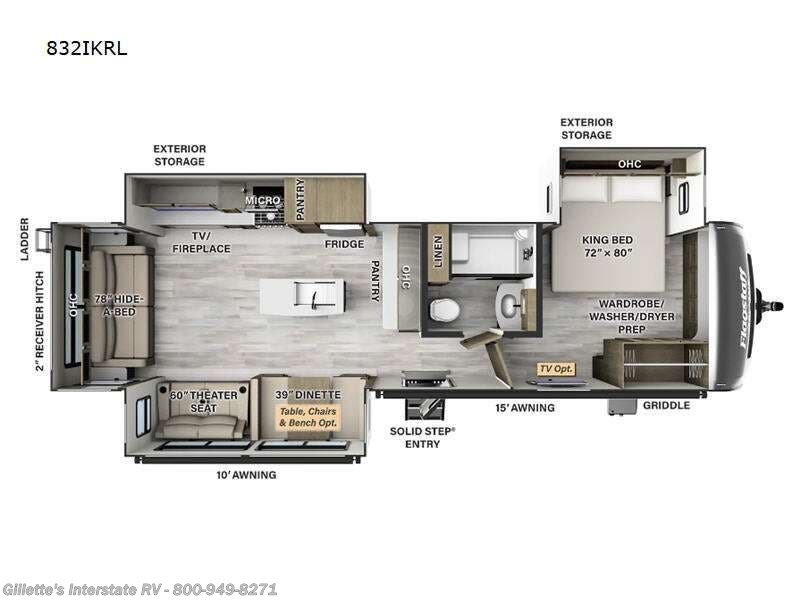 2024 Forest River Flagstaff Classic 832lKRL - New Travel Trailer For Sale by Gillette's Interstate RV in Haslett, Michigan features Slideout
