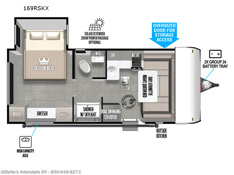 2025 Forest River Salem FSX 169RSKX - New Travel Trailer For Sale by Gillette's Interstate RV in Haslett, Michigan features Slideout