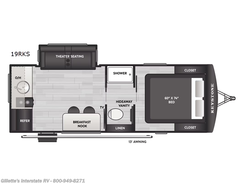 2026 Keystone Sprout 19RKS - New Travel Trailer For Sale by Gillette's Interstate RV in Haslett, Michigan features Slideout