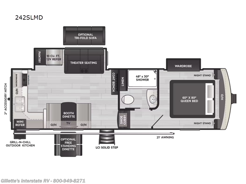 2026 Keystone Arcadia Super Lite 242SLMD - New Fifth Wheel For Sale by Gillette's Interstate RV in Haslett, Michigan features Slideout