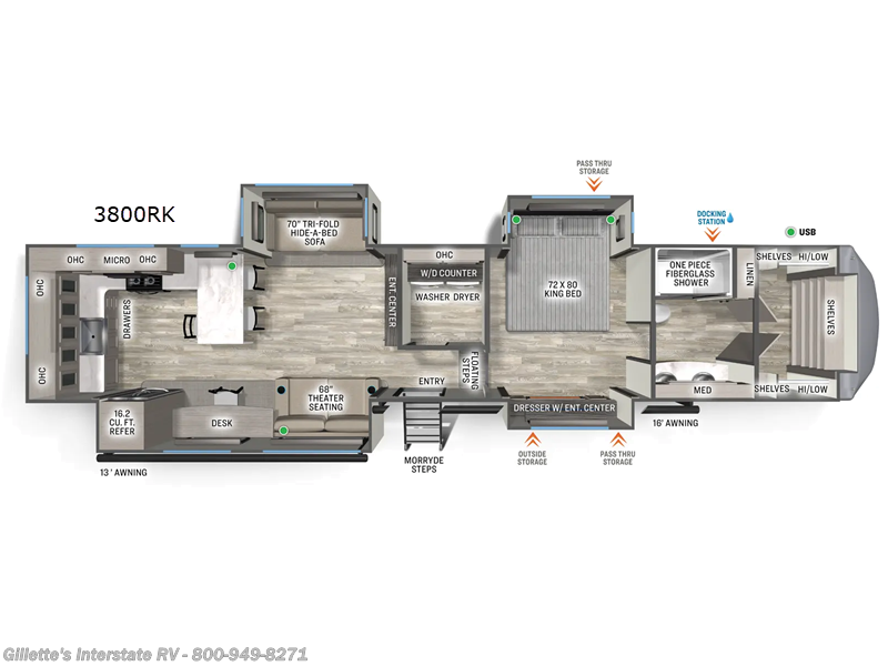 2026 Forest River Sandpiper 3800RK - New Fifth Wheel For Sale by Gillette's Interstate RV in Haslett, Michigan features Slideout