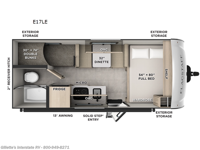 2026 Forest River Flagstaff E-Pro 17LE - New Travel Trailer For Sale by Gillette's Interstate RV in Haslett, Michigan