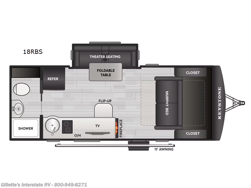 2026 Keystone Sprout 18RBS - New Travel Trailer For Sale by Gillette's Interstate RV in Haslett, Michigan features Slideout