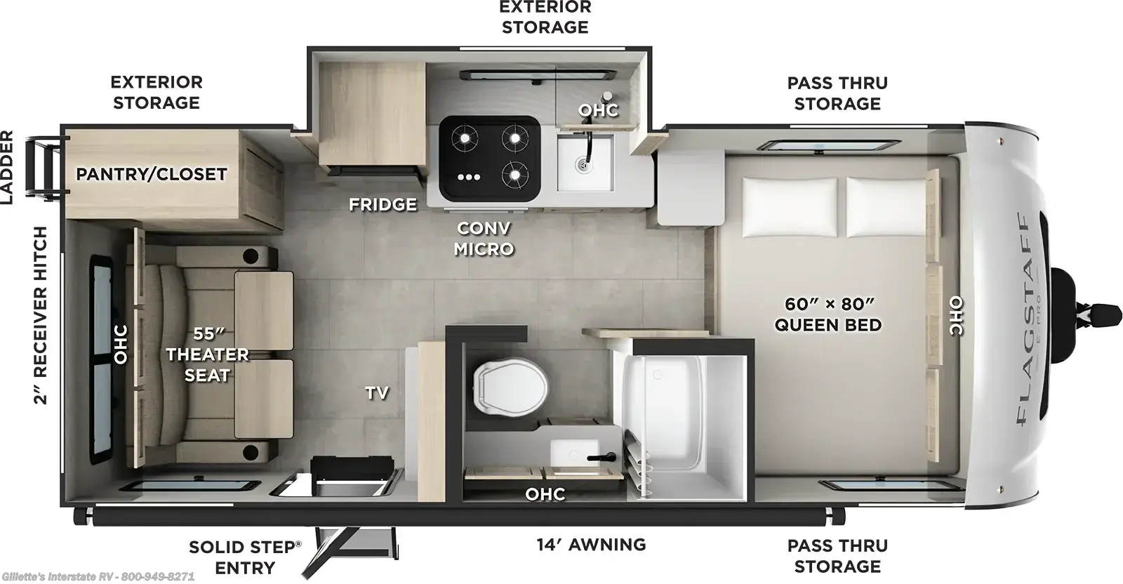2026 Forest River Flagstaff E-Pro E19RL - New Travel Trailer For Sale by Gillette's Interstate RV in Haslett, Michigan