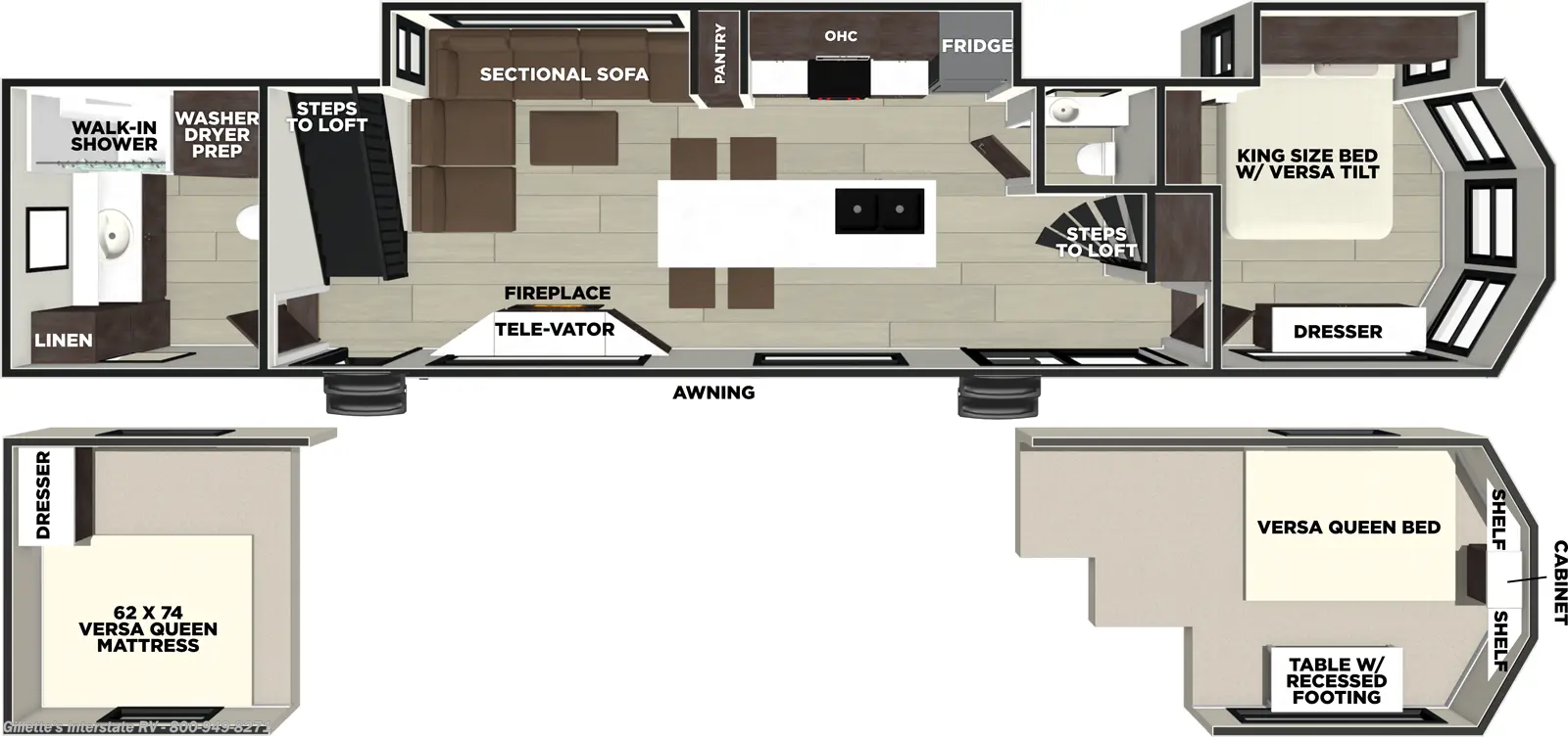 2026 Forest River Salem Villa 44ZEN - New Destination Trailer For Sale by Gillette's Interstate RV in Haslett, Michigan