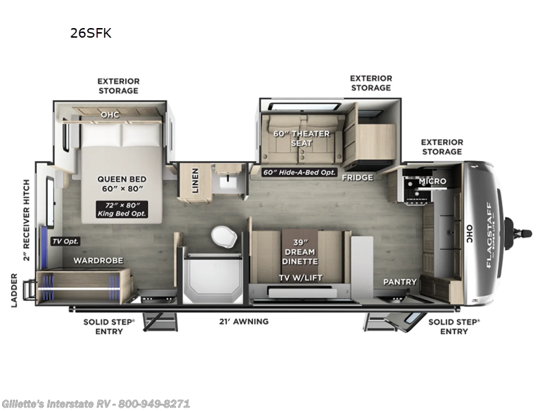 New 2026 Forest River Flagstaff Super Lite 26SFK available in Haslett, Michigan