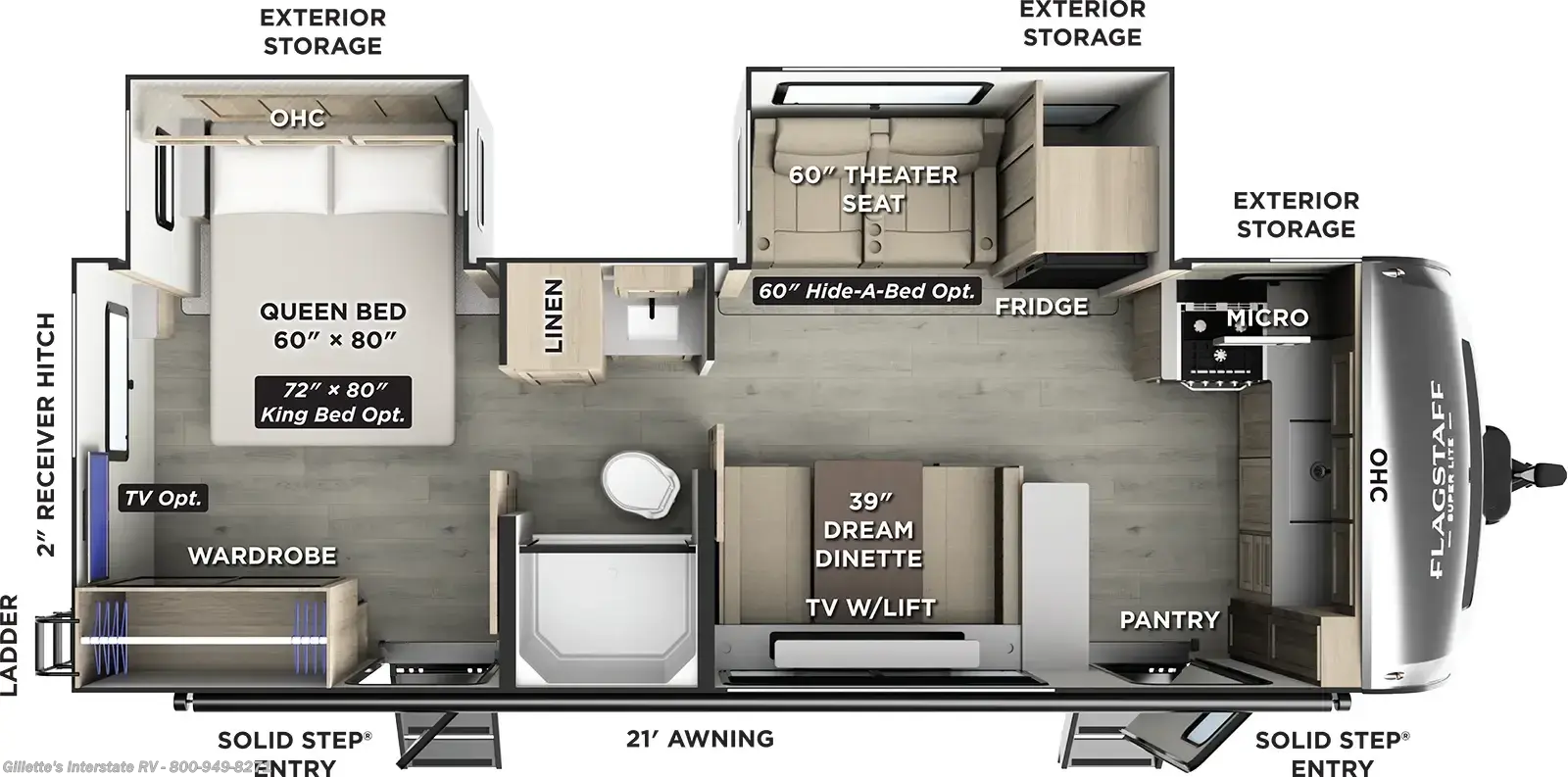 2026 Flagstaff Super Lite 26SFK by Forest River from Gillette's Interstate RV in Haslett, Michigan