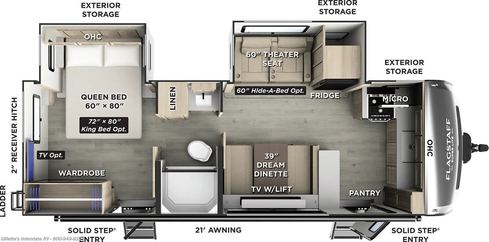 2026 Forest River Flagstaff Super Lite 26SFK - New Travel Trailer For Sale by Gillette's Interstate RV in Haslett, Michigan