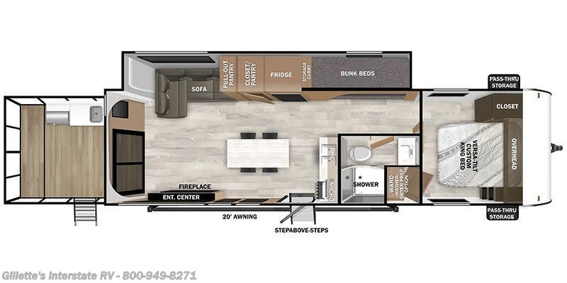 2025 Forest River Salem 34VERANDA - New Travel Trailer For Sale by Gillette's Interstate RV in Haslett, Michigan