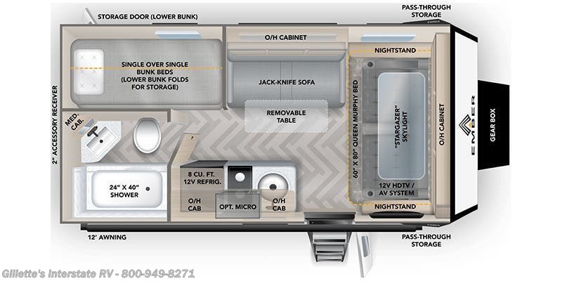 2022 Ember RV Overland 170MBH - Used Travel Trailer For Sale by Gillette's Interstate RV in Haslett, Michigan