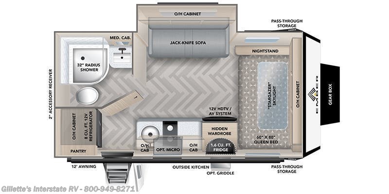 2022 Ember RV Overland 171FB - New Travel Trailer For Sale by Gillette's Interstate RV in Haslett, Michigan