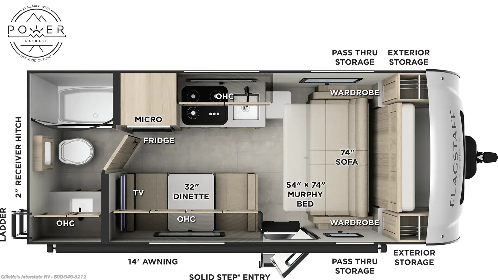 2026 Forest River Flagstaff E-Pro E19FD - New Travel Trailer For Sale by Gillette's Interstate RV in Haslett, Michigan