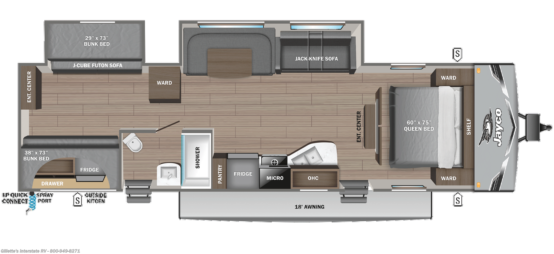 2026 Jayco Jay Flight SLX 321BDS - New Travel Trailer For Sale by Gillette's Interstate RV in Haslett, Michigan