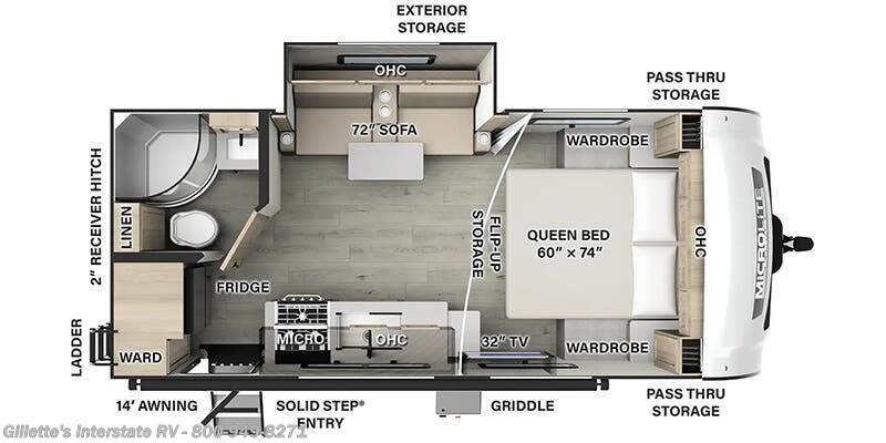 2026 Forest River Flagstaff Micro Lite 21FBRS - New Travel Trailer For Sale by Gillette's Interstate RV in Haslett, Michigan