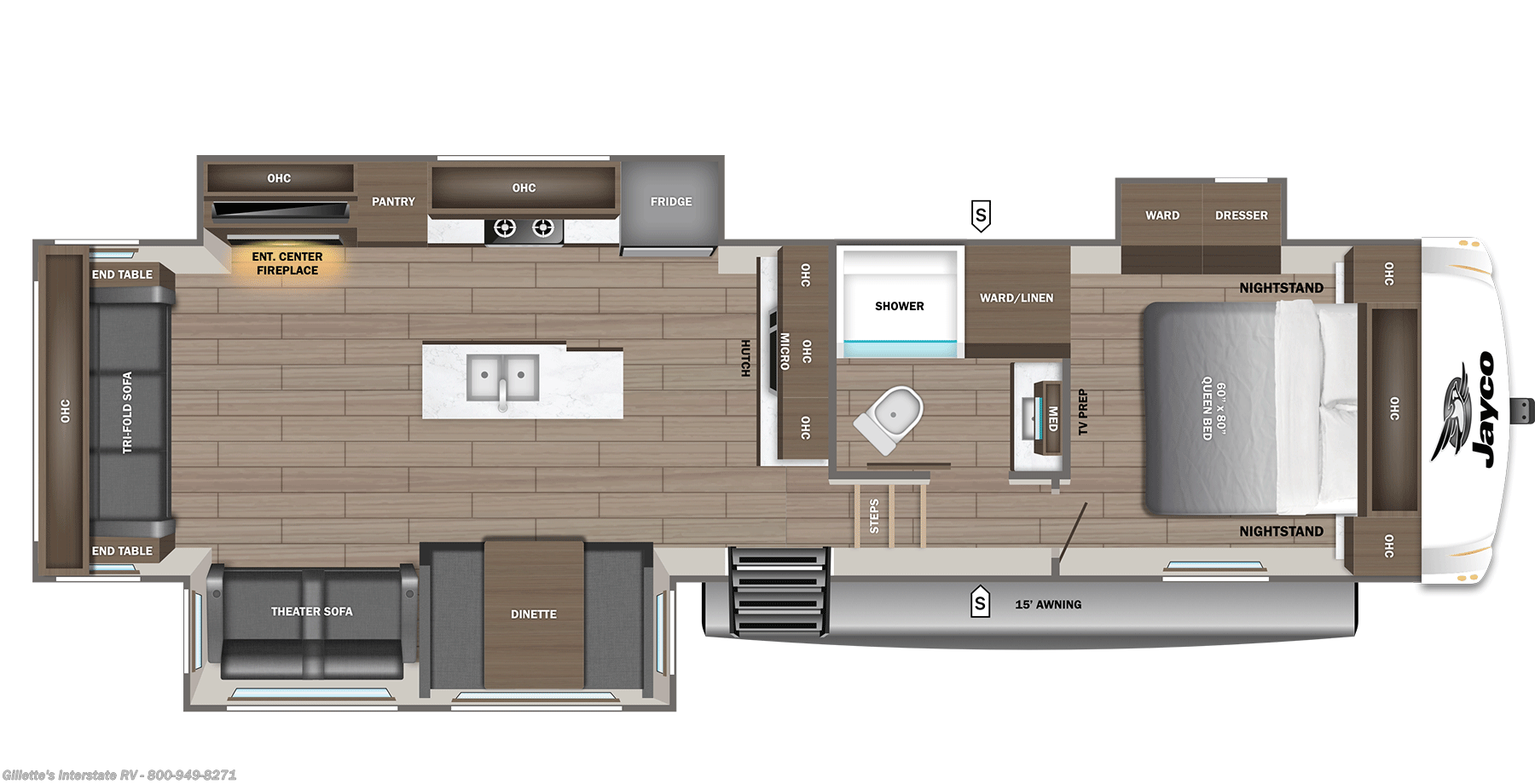 2027 Jayco Eagle SLE 30RLT - New Fifth Wheel For Sale by Gillette's Interstate RV in Haslett, Michigan