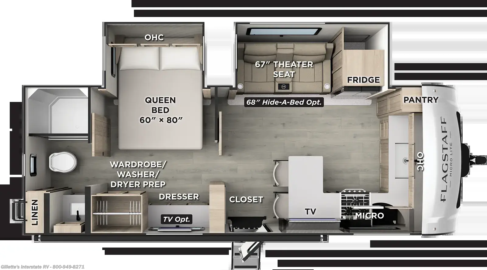2027 Forest River Flagstaff Micro Lite 25MBR - New Travel Trailer For Sale by Gillette's Interstate RV in Haslett, Michigan