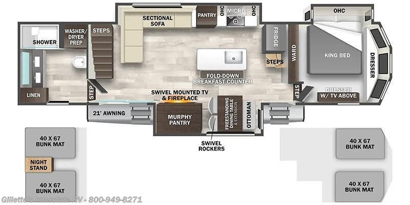 2026 Forest River Cedar Creek Cottage 40CBK - New Destination Trailer For Sale by Gillette's Interstate RV in Haslett, Michigan