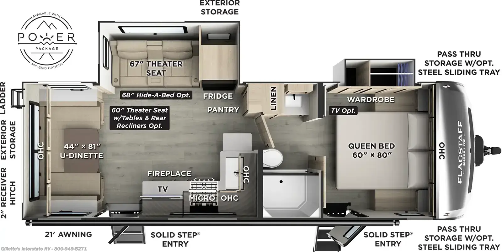 2026 Flagstaff Super Lite 26SRD by Forest River from Gillette's Interstate RV in Haslett, Michigan