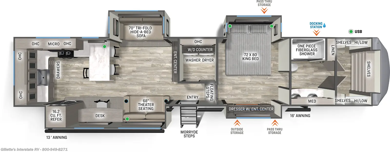 2026 Sandpiper 3800RK by Forest River from Gillette's Interstate RV in Haslett, Michigan