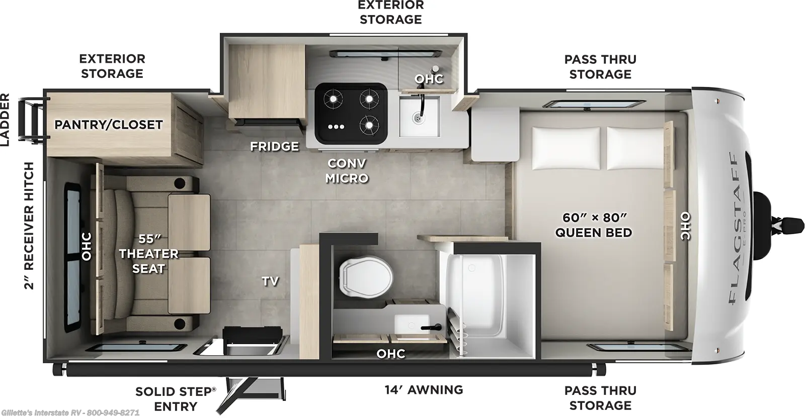 2026 Forest River Flagstaff E-Pro E19RL - New Travel Trailer For Sale by Gillette's Interstate RV in Haslett, Michigan