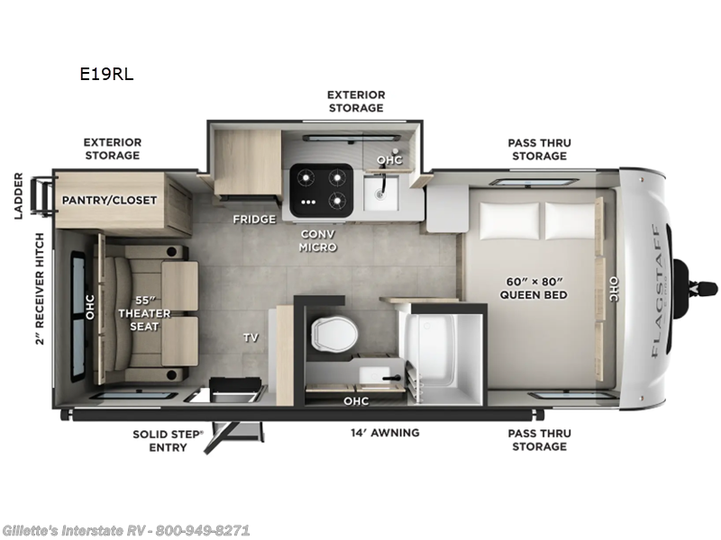 2026 Flagstaff E-Pro E19RL by Forest River from Gillette's Interstate RV in Haslett, Michigan