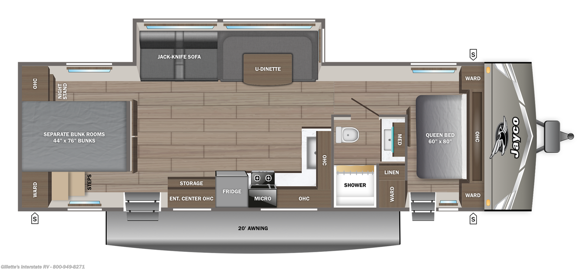 2027 Jayco Jay Flight 335BHS - New Travel Trailer For Sale by Gillette's Interstate RV in Haslett, Michigan