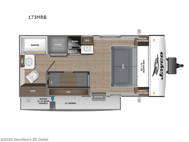 2025 Jayco Jay Feather Micro 173MRB - New Travel Trailer For Sale by Hamilton's RV Outlet in Saginaw, Michigan
