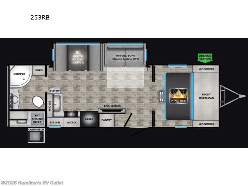 2025 CrossRoads Sunset Trail 253RB - New Travel Trailer For Sale by Hamilton's RV Outlet in Saginaw, Michigan features Slideout