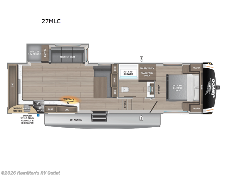 2026 Jayco Eagle HT 27MLC - New Fifth Wheel For Sale by Hamilton's RV Outlet in Saginaw, Michigan features Slideout