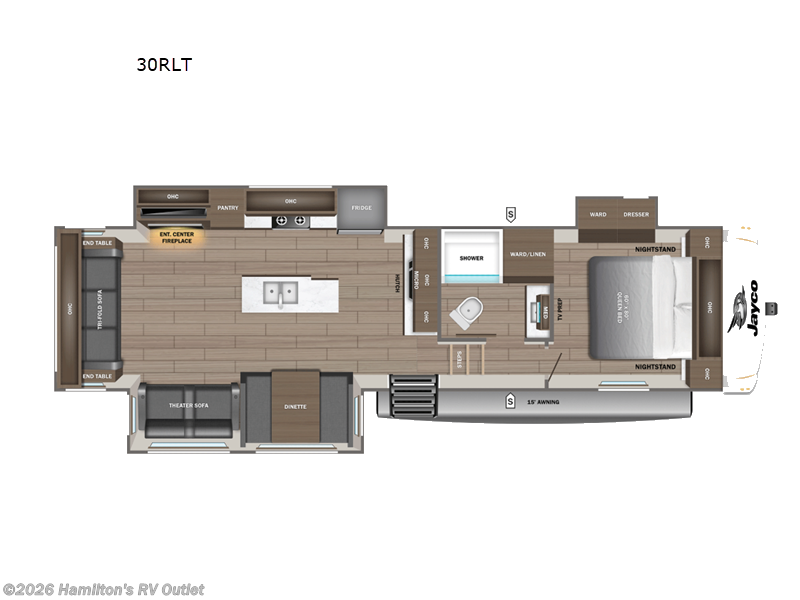2026 Jayco Eagle SLE 30RLT - New Fifth Wheel For Sale by Hamilton's RV Outlet in Saginaw, Michigan features Slideout