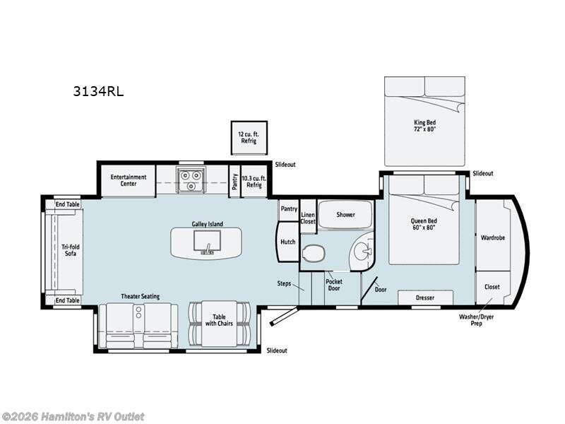 2021 Winnebago Voyage 3134RL - Used Fifth Wheel For Sale by Hamilton's RV Outlet in Saginaw, Michigan features Slideout