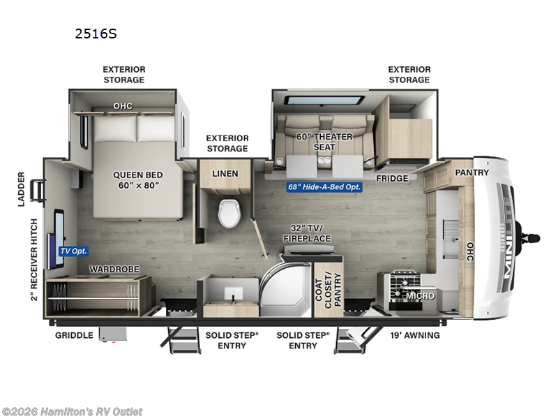 New 2025 Forest River Rockwood Mini Lite 2516S available in Saginaw, Michigan